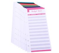LAPYAPPE Feuilles de Budget pour Classeur 12pcs en Papier Bicolore Perforations, Portable et Pratique pour Contrôle des Dépenses en Portefeuille