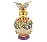 LAPYAPPE Flacon de Parfum Vide en Verre 15ml Design Délicat Style Moyen-Orient, Bouteille Miniature Portable pour Échantillon de Parfum ou Recharge Couleur Aléatoire