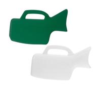 LAPYAPPE Flacon D'urine pour Femmes 2 Pièces 1000ml en Plastique Pp Blanc et Vert, Grosse Capacité, Facile à Nettoyer, Portable pour Voyage et Trekking