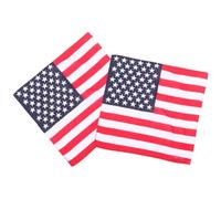 LAPYAPPE Foulards Autour Cou 2 Pièces en Polyester Drapeau Américain, Taille Polyvalente et Design Unique pour Vacances et Fêtes D'indépendance