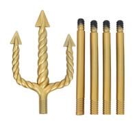 LAPYAPPE Fourche à Flèches Design Antique Réaliste, Facile à Nettoyer Transporter Trident d'halloween en Plastique Couleur Or, Accessoire de Bal Masqué pour Adultes