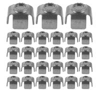 LAPYAPPE Inserts Écrous Filetés Métalliques M6 en Fer Argenté pour Tubes Carrés, Installation Rapide et Protection du Filetage, 200 Pièces pour Meubles et Machines