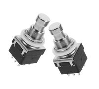 LAPYAPPE Interrupteur à Pied pour Pédale D'effets de Guitare 2pcs Noir en Métal et Plastique Facile à Utiliser Options Sonores Améliorées pour Scènes et Domicile Couleur Couleur Aléatoire