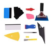 LAPYAPPE Kit 11 Outils pour Film Teinté Voiture Raclette Plastique, Couteaux en Acier Remplaçables, pour Vitres et Miroirs de Voiture