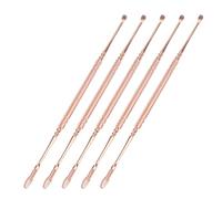 LAPYAPPE Kit de 5 Cuillères Oreille et Dissolvant de Cérumen en Acier Inoxydable Robustes et Antirouille, Double Tête Pratique pour Nettoyage Oreille