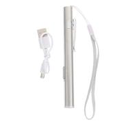 LAPYAPPE Lampe Inspection Inoxydable Rechargeable Acier Médicale en Charge USB Stylo Argenté, Facile à Transporter Rapide Pupillaire pour en et Hôpital