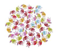 LAPYAPPE Lot de 100 Boutons Chenille en Plastique Coloré pour Décoration et Remplacement de Boutons, Lisse sans Bavure, pour Couture et Loisirs Créatifs