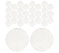 LAPYAPPE Lot de 100 Pièces de Coquillages Ronds Naturels 5 CM à Double Trou Pendentifs Décoratifs Blancs pour Fabrication de Bijoux Breloques Artisanales pour Cloches à Vent et