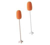 LAPYAPPE Lot De 2 Brosses à Bouteille En Éponge à Long Manche Blanc Et Rose Pour Biberons Et Tasses En Verre, Nettoyage Anti-rayures, Goupillon Ergonomique, Usage La Cuisine Et Bébé