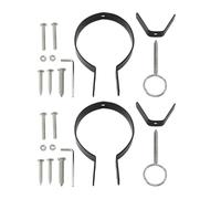 LAPYAPPE Lot de 2 Sets de Sets de Accessoires Porte-jambon en Fer Noir, Design Simple et Pratique, Facile à Nettoyer, pour Support de Jambon Espagnol ou Italien