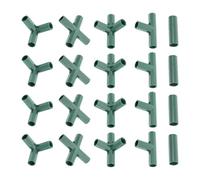 LAPYAPPE Lot de 20 Connecteurs de Serrage 16 Mm Abs pour Cadre de Jardinage, Raccords Bidirectionnels et Croisillons, Pièces Plastiques Résistantes pour Serrage Tunnel et Support de