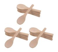 LAPYAPPE Lot de 20 Mini Cuillères en Bois Naturel sans Vernis, Compactes et Polyvalentes, pour Condiments, Sucre, Miel et Ustensiles Cuisine Fête Nouvel An