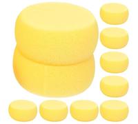 LAPYAPPE Lot de 24 Éponges Rondes Jaunes pour Nettoyage du Visage Réutilisables et Douces, Éponge Confortable et Respectueuse Peau, pour Maquillage et Voyage