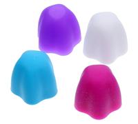 LAPYAPPE Lot de 4 Presse-tubes de Dentifrice en Silicone Alimentaire Blanc, Bouchons Auto-scellants Multifonctions, Distributeur Pratique pour Salle de Bain et Hygiène Dentaire Quotidienne