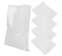 LAPYAPPE Lot de 5 Grands Paquet d'emballage en PP Blanc, Paquet de Sable Vides Robustes et Polyvalents pour Barrières Anti-inondation en Extérieur