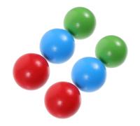 LAPYAPPE Lot de 6 Boules de Pétanque en Bois 4,5 Cm pour Garçon et Filles, Jeu de Plein Air, Pétanque de Loisirs Portable, Balles de Roulage Robustes et Naturelles, Activité Extérieure