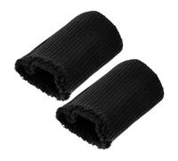 LAPYAPPE Manchettes Tricotées en Polyester Noir pour Remplacement de Poignet, Bord-côtes Extensible Maintien de Forme, pour Réparation et Extension DIY