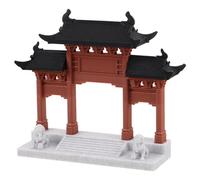 LAPYAPPE Maquette Miniature D'architecture Chinoise Arche Porte Café | Plastique, Détails Réalistes et Design Compact, pour Aquarium, Bonsaï et Micro-aménagement