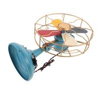 LAPYAPPE Modèle Ornement D'éventail Vintage en Fer de Ventilateur de Table Rétro Élégante et Originale pour Décoration de Bureau, Création D'ambiance Fête