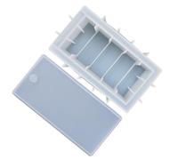 LAPYAPPE Moule à Boîte en Silicone pour Résine Époxy, 1 Set, Facile à Nettoyer, pour Projet Artisanal DIY Boîtier Domino Blanc
