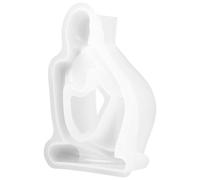 LAPYAPPE Moule à Cire Silicone Flexible pour Fabrication de Bougies de Statue Penseur Surface Lisse, pour DIY et Débutants