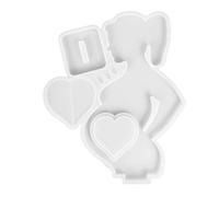 LAPYAPPE Moule en Silicone pour Cadre Photo de Cœur Blanc, Méthode D'application Simple, pour Résine Époxy et Loisirs Créatifs Romantiques