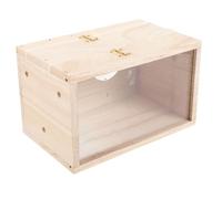 LAPYAPPE Nichoir à Oiseaux Boîte D'élevage Légère en Bois et Acrylique Transparent, Nid Confortable et Sûr pour Perruches pour Jardin et Cour Extérieure