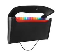 LAPYAPPE Organisateur de Dossiers Extensible Grosse Capacité, Design Accordéon Élégant Noir 13 Compartiments en PP et PVC, pour Bureau et Organisation Financière