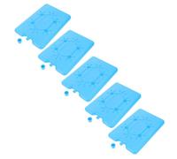 LAPYAPPE Packs réfrigérants pour glacière réutilisables, 5 pièces, Plastique Bleu, pour Ventilateur de climatiseur et Transport, compacts et Portables, Aliments et médicaments, chaîne du