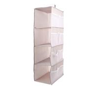 LAPYAPPE Paquet à 4 Couches de Rangement Suspendu Pliable en Tissu Oxford Gris Économiseur D'espace pour Vêtements et sous-vêtements pour Chambre Intérieure