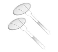 LAPYAPPE Passoire à Huile en Acier Inoxydable 2pcs Double Renfort et Maillage Fin, Écumoire Facile à Nettoyer pour Cuisson Asiatique et Hot Pot