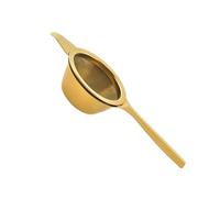 LAPYAPPE Passoire à Thé Acier Inoxydable Maille Fine avec Manche Long Doré Filtre à Thé Manuel Pratique pour Maison Hôtel et Bureau Infuseur Réutilisable Sûr et Facile à Nettoyer