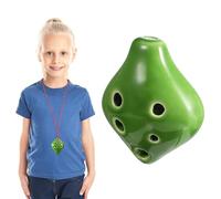 LAPYAPPE Petit Ocarina en Céramique Vert 6 Trous à Embouchure Courte Instrument de Musique Portable avec Cordon et Partition Ocarina D’initiation pour Étudiants pour Apprentissage