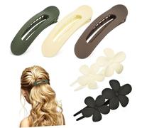 LAPYAPPE Pinces à Cheveux Plates à Fleurs Antidérapantes Pinces à Cheveux Mates Forme De Bec De Canard Accessoires De Coiffure Pour Mariage Bal De Promo Fête