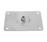 LAPYAPPE Plaque D'installation pour Pads D'entraînement pour Batterie, Métal Argenté, Style Rectangle à Encoche Courbe, Réglable, Stable, pour Pad de Pratique de Batterie à Domicile
