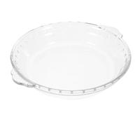 LAPYAPPE Plat à Four Transparent Po Verre Résistant aux Hautes Températures pour Four et Micro-ondes Tartes Quiches et Repas Famille
