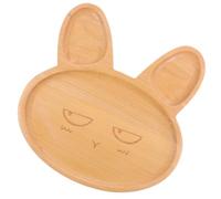 LAPYAPPE Plateau de Service en Bois Khaki Forme Lapin, Polyvalent et Facile à Ranger pour Décoration Maison et Repas de Fêtes