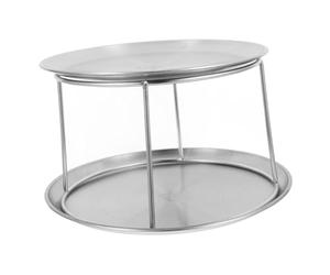 LAPYAPPE Plateau Fruits De Mer Acier Inoxydable Double Couches Pour Buffet Et Fête Support Présentation Sashimi Huîtres Crevettes Crabes Plateau Rangement Réutilisable