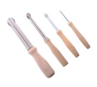 LAPYAPPE Poinçons pour Argile Ronds, Outils de Sculpture de Poterie en Bois | Lot de 4 Pièces, Léger et Peu Encombrant, Acier Inoxydable, pour Céramique et Modelage