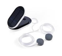 LAPYAPPE Pompe à Air Oxygène Aquarium Haute Performance Batterie 3600mah, 3 Vitesses, Alimentation Solaire, Adaptée pour Aquarium et Pêche en Extérieur, Plastique Noir