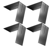 LAPYAPPE Porte-Cartes de Table en Métal Noir Triangulaire, Base Stable et Remplacement Facile des Cartes, pour Mariage ou Réunion, Lot de 4 Pièces