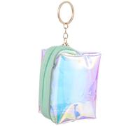 LAPYAPPE Porte-monnaie Miniature en Pvc Transparent Vert Clair Porte-clés, Polyvalent et Stylé, pour Organiser les Pièces et Clés des Jeunes Femmes