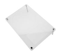 LAPYAPPE Présentoir à CD Design Élégant en Acrylique Transparent Support en Acier Inoxydable et Rectangulaire lors de Mariages et Festivals pour Exposition