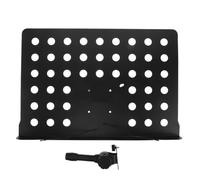 LAPYAPPE Pupitre Portable Pliable en Fer Noir avec Cadre en Aluminium Épais, Hauteur et Angle Réglables, pour Partitions et Discours en Extérieur