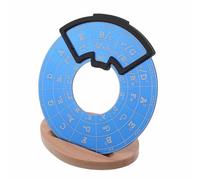LAPYAPPE Roue des Accords de Guitare Bleu en Métal et Bois, Outil Créatif D'entraîneur D'accords pour Ateliers et Débutants, Accessoire Pratique Pratique Musicale