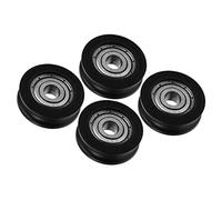 LAPYAPPE Roulette pour Baie Vitrée Coulissante Alu Roulement Solide en Pom, Quincaillerie pour Portes Coulissantes, Pack de 4pcs pour Usage Quotidien et Remplacement
