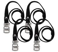 LAPYAPPE Sangles de Pédale Accessoires Indispensables Lot de 4 en Nylon Réglables Résistantes et Faciles à Fixer pour Vélo de Montagne et Fixie pour Cyclistes