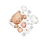 LAPYAPPE Stickers Muraux PVC Ours Décoratifs pour Interrupteur Lumière Autocollants DIY pour Chambre Salon Décoration Murale Facile à Poser et Original