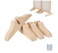 LAPYAPPE Support De Cloison Mobile Robuste 4 Pièces, Base Stable en Bois, Installation Simple, Prévention du Basculement, pour Création D'espaces Privés Au Bureau Et À La Maison