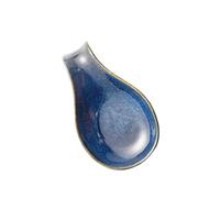 LAPYAPPE Support de Cuillère en Céramique Bleu pour Fourchette et Baguettes, Repose-ustensiles Pratique pour Restaurants et Hôtels, Évite le Roulement et Garde la Table Propre